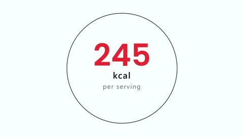 Digital calorie counter animation tracking energy intake and nutrition Stock Footage 323919818