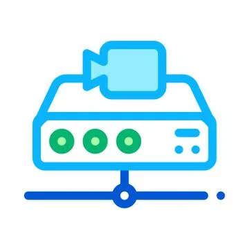 Digital Camcorder Icon Vector Outline Illustration Stock Illustration