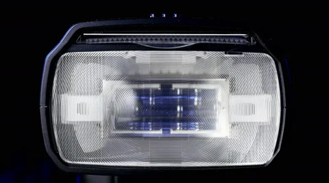 Digital camera - activating flash light in 4K UHD video. Stock Footage 48240599