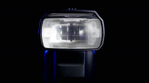 Digital camera - activating flash light in 4K UHD video. Stock-Footage 48240637