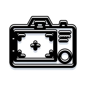 Digital camera back screen capturing image focus Stock Illustration
