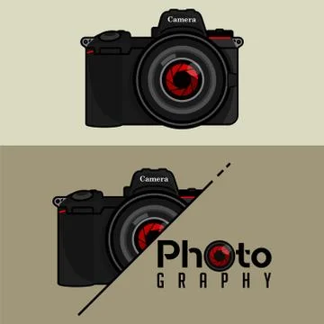 Digital Camera Cartoon Design set Stock Illustration