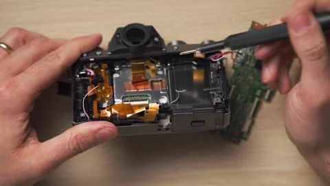 Digital camera, check inside a point and view digital camera Stock Footage 153149852