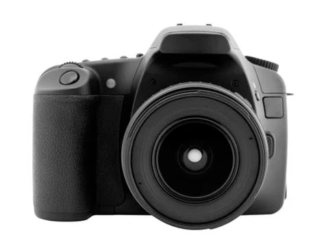 Digital camera with clipping path. Stock Photos