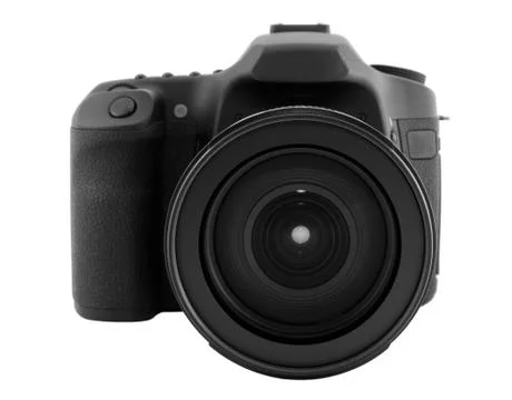 Digital camera with clipping path. Stock Photos