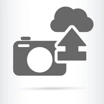 Digital camera cloud image storage icon Stock Illustration