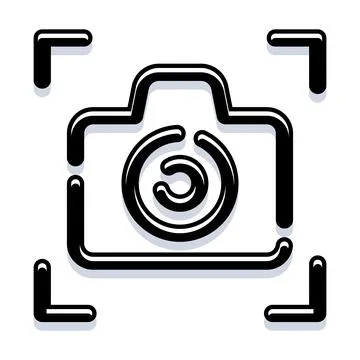 Digital camera focus frame capturing snapshot moments Stock Illustration