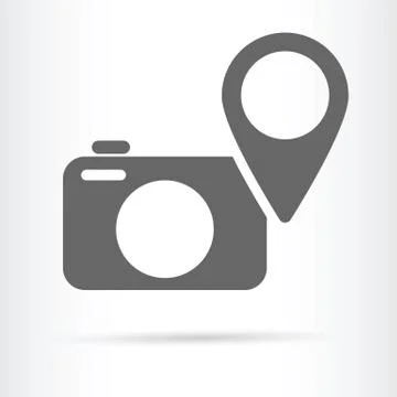 Digital camera geo targeting icon Stock Illustration