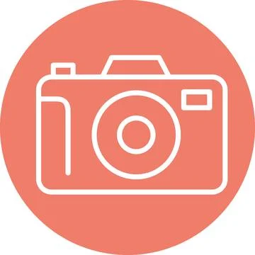 Digital Camera Grip Photography Professional Tech Device Icon Graphic Stock Illustration