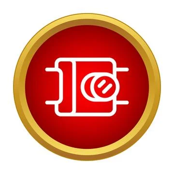 Digital camera icon capturing image on red background Stock Illustration