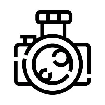 Digital camera icon capturing memories and moments Stock Illustration