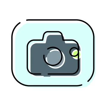 Digital camera icon for capturing memories 库存插图