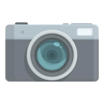 Digital camera icon cartoon vector. Flash photo Illustrazione stock