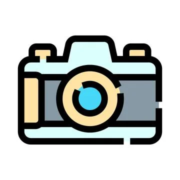 Digital camera icon illustration capturing creative photography moment 스톡 일러스트