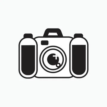 Digital camera icon or logo isolated sign symbol vector illustration - Collectio Stock Illustration