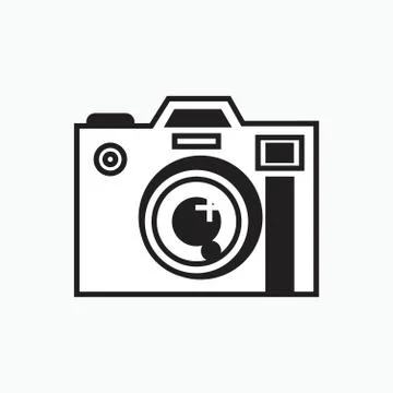 Digital camera icon or logo isolated sign symbol vector illustration - Collectio Stock Illustration