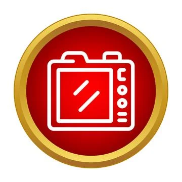 Digital camera icon presenting photography technology symbol Stock Illustration
