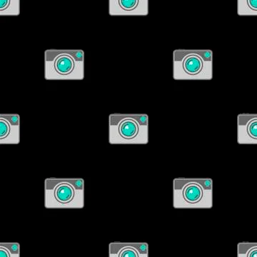 Digital Camera Icon Seamless Pattern Illustrazione stock