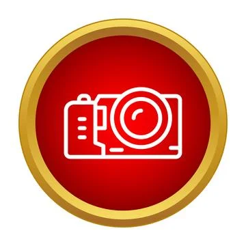 Digital camera icon symbolizing photography and media equipment Stock Illustration