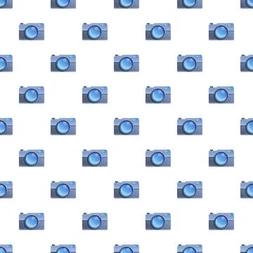 Digital camera icons creating seamless pattern background Stock Illustration