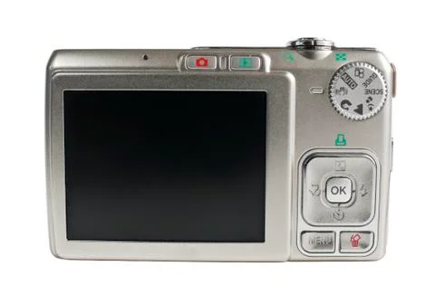 Digital camera isolated on white Stock Photos