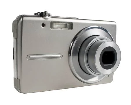 Digital camera isolated on white Foto stock