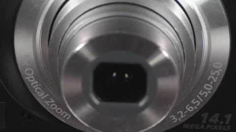 Digital Camera Lens Turning Off Stock Footage 36034965