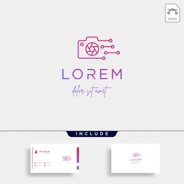 Digital Camera Logo Template Vector Design Symbol Illustrazione stock