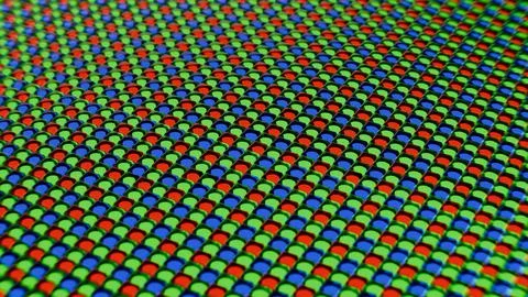 Digital camera matrix - super close up - RGB - 3D illustration Stock Illustration