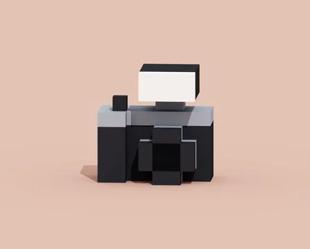 Digital camera, mirrorless camera with flashlight in black &amp; white retro style Stock Illustration