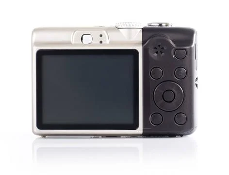 Digital Camera Point and shoot camera isolated on white background. Copyri... Stock Photos