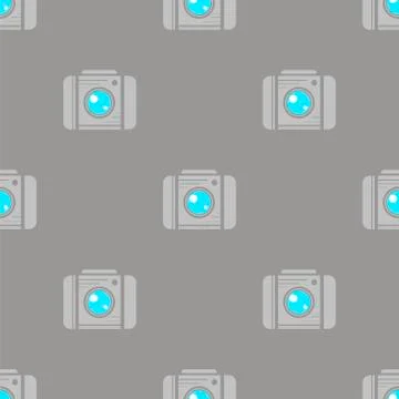 Digital Camera Seamless Pattern Illustrazione stock