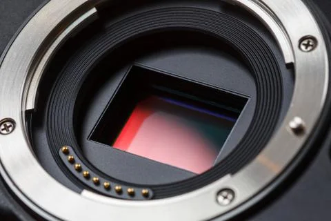 Digital Camera Sensor and Lens Mount 写真素材