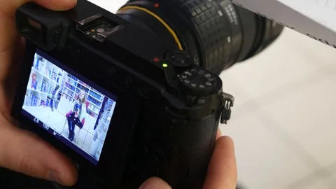 Digital Camera Shoots Video Stock Footage 101572155