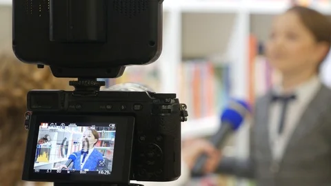 Digital Camera Shoots Video Stock Footage 101573108