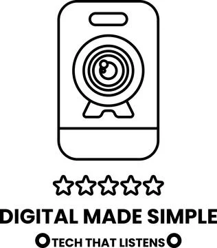A digital camera with a star rating of 4.5 Stock Illustration