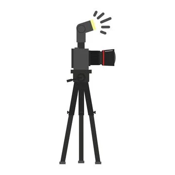 Digital camera with tripod vector Stockillustratie