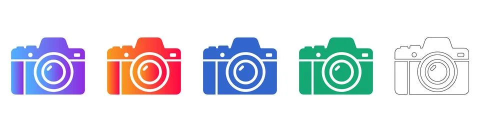 Digital Camera UI Icon Set Stockillustratie