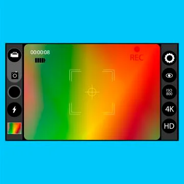Digital Camera Viewfinder. Focusing Screen Stock Illustration