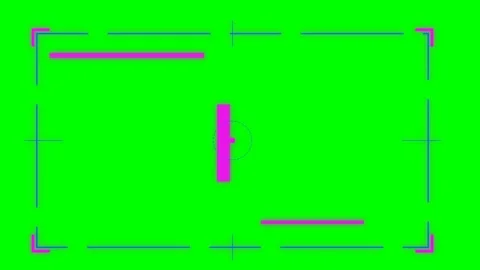Digital camera viewfinder frame overlay on a vibrant green background screen Stock Footage 341821154