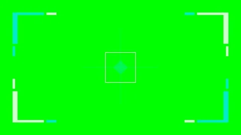 Digital camera viewfinder interface overlay on a vibrant green screen backg.. Stock Footage 340902514