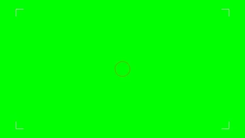 Digital camera viewfinder overlay featuring focus markers on green screen Stock Footage 340904050