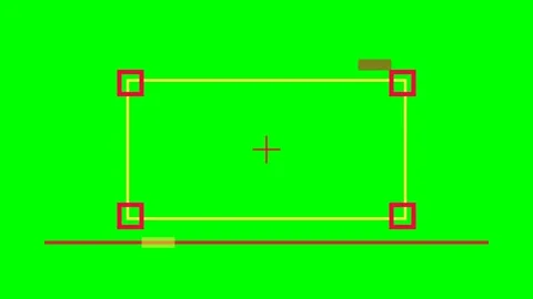 Digital camera viewfinder overlay with focus rectangle and tracking elements Stock Footage 340902602