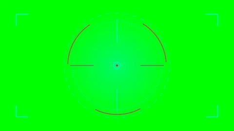 Digital camera viewfinder overlay with focus reticle on green screen Stock Footage 340902850