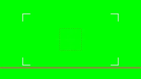 Digital camera viewfinder overlay graphic on a bright green chroma key screen Stock Footage 341822390
