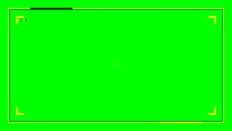 Digital camera viewfinder overlay with green screen background for video Stock Footage 340902772