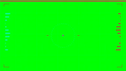 Digital camera viewfinder overlay with green screen for production Stock Footage 340902932