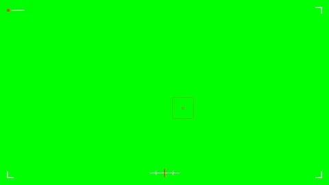 Digital camera viewfinder overlay with recording indicator on green screen Stock Footage 340267245