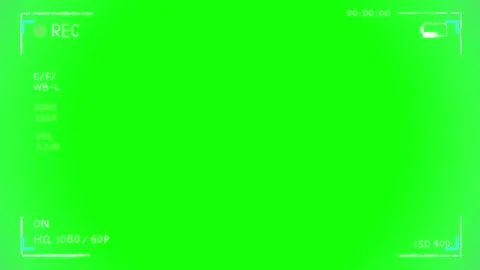 Digital camera viewfinder overlay with recording indicators and settings on a Stock Footage 345807718