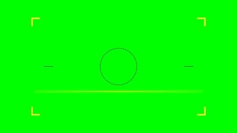 Digital camera viewfinder overlay with tracking focus frame on green screen Stock Footage 340903357